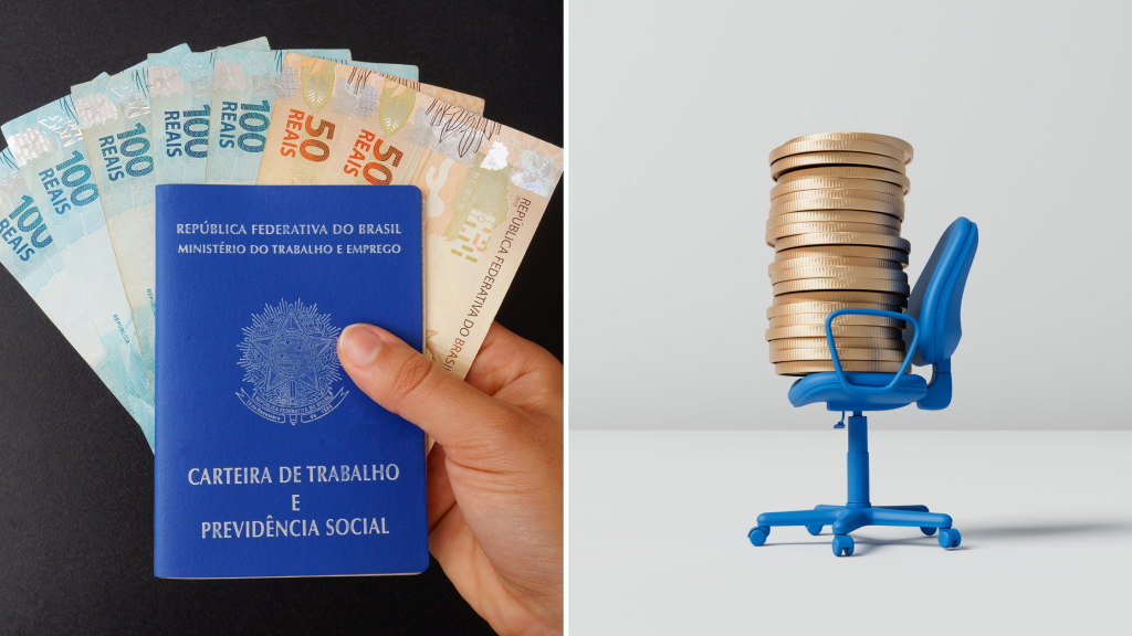 Trabalhador recebendo pelo seu trabalho